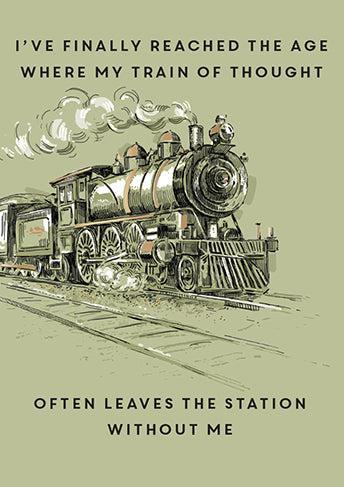 Steam Train Happy Birthday Humour Card