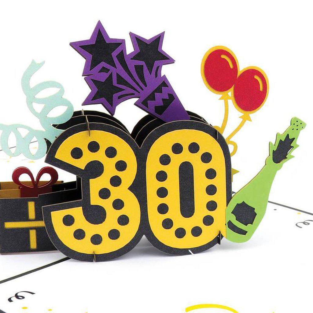 30th Birthday Pop Up Handmade 3D Card