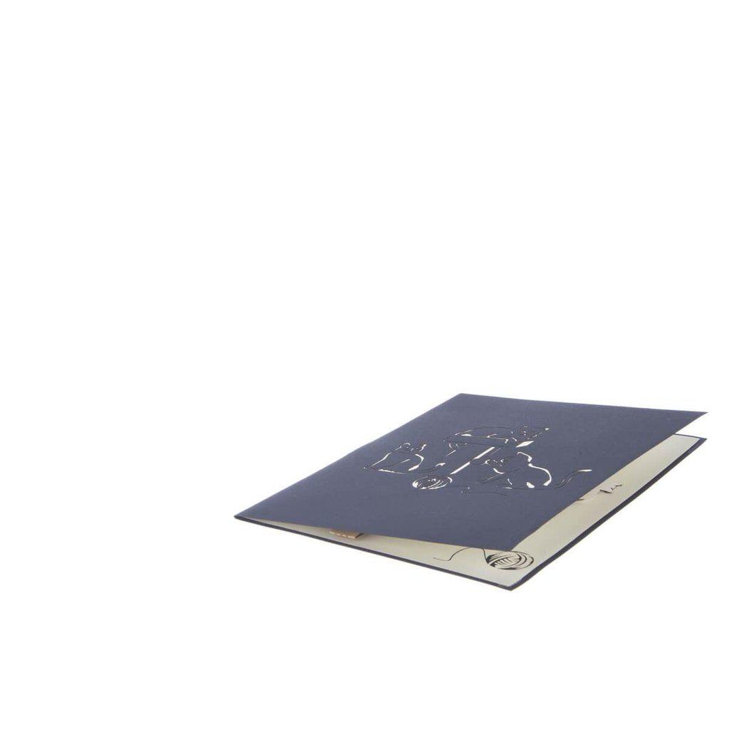 Cats In Cat Tree 3D Pop Up Greetings Card