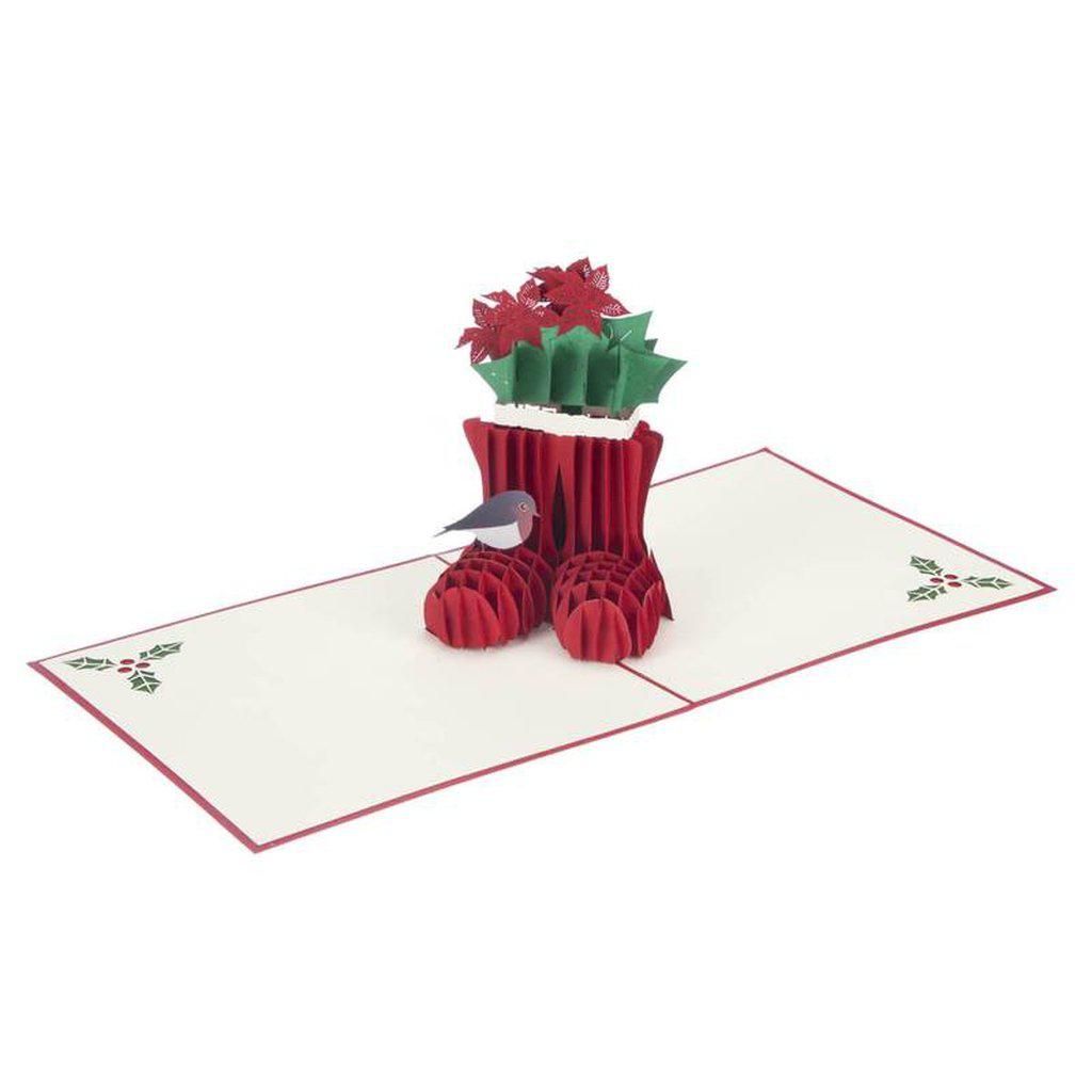 Father Christmas Santa Boots Pop Up Christmas Card