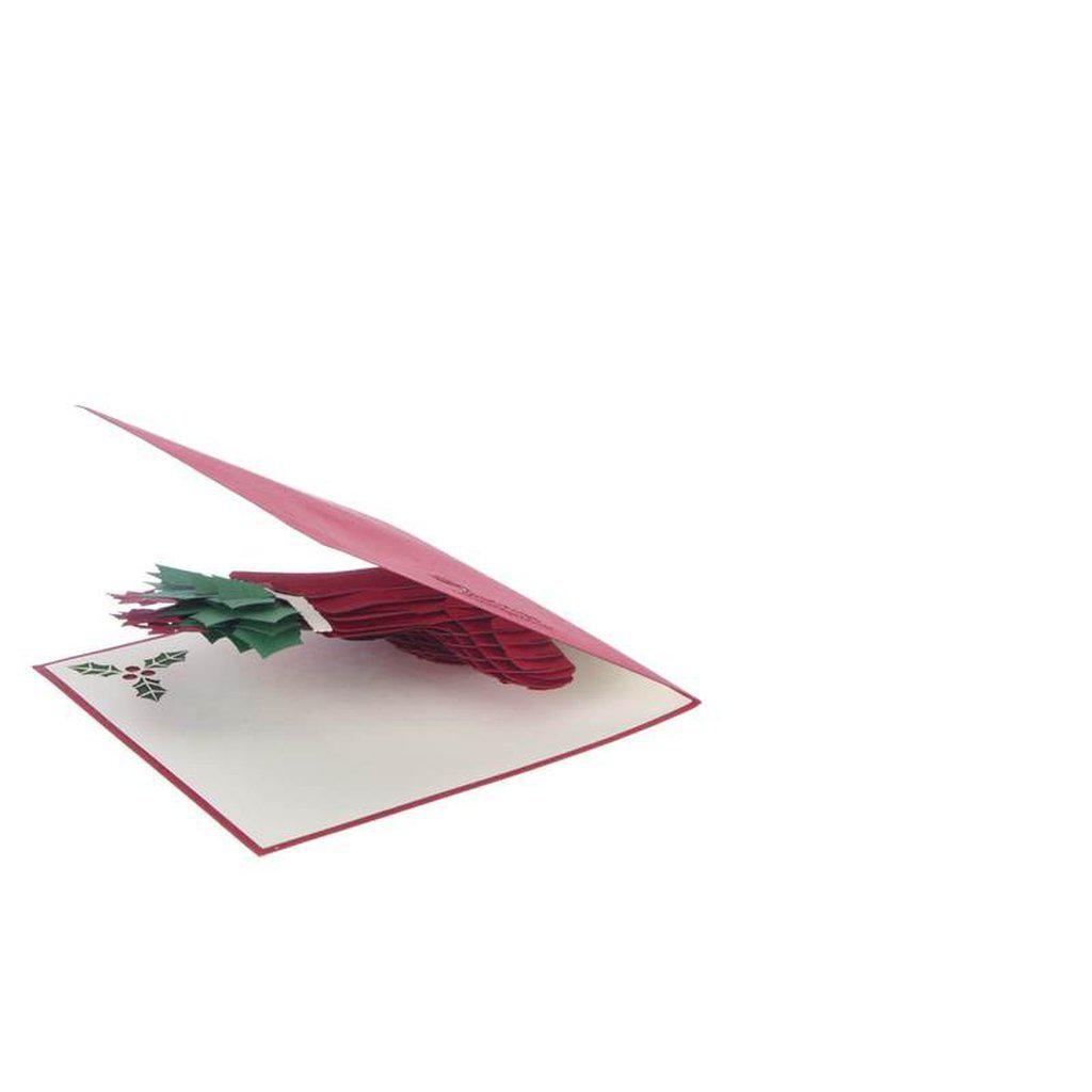 Father Christmas Santa Boots Pop Up Christmas Card