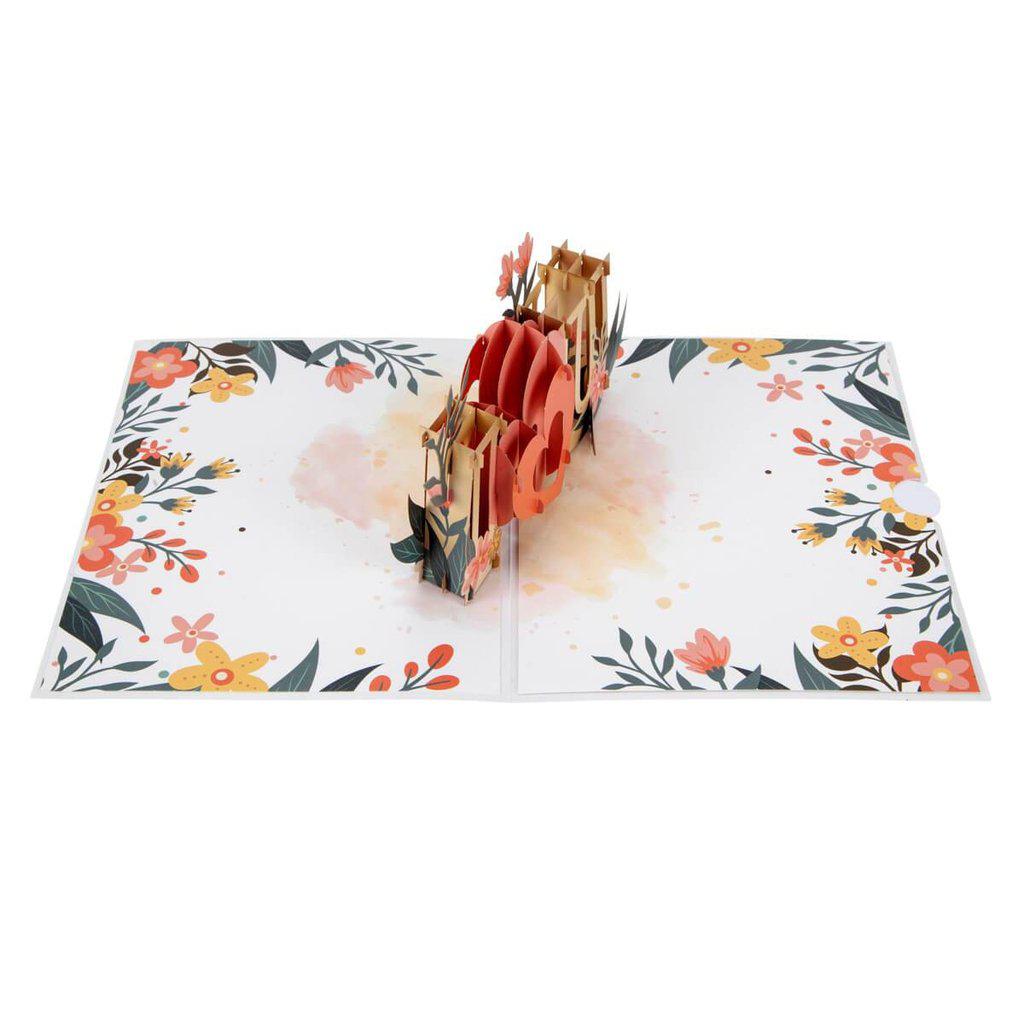 I Love You 3D Pop Up Valantines Birthday or Mothers Day Card