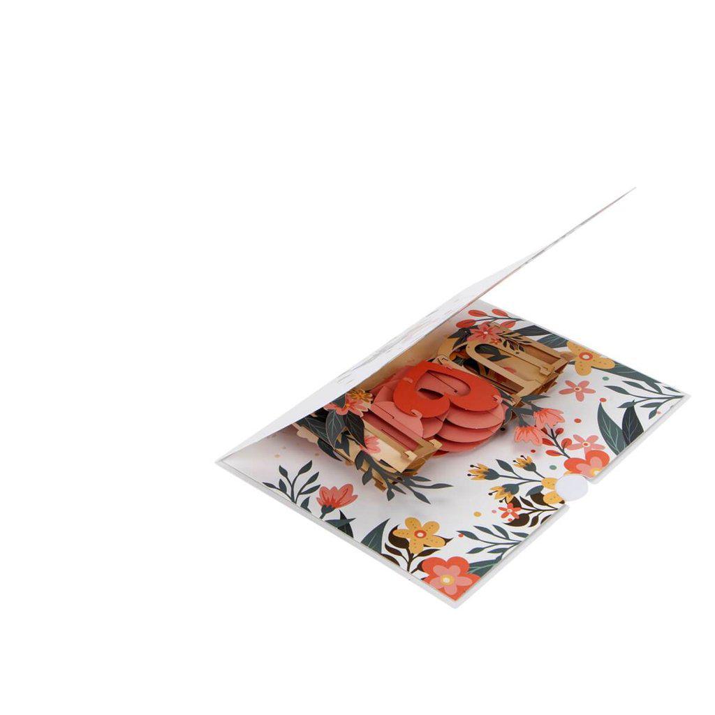 I Love You 3D Pop Up Valantines Birthday or Mothers Day Card