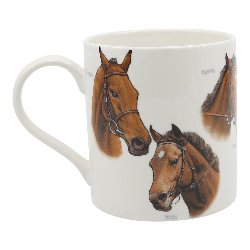Race Horses Horse Lover Fine China Mug Left Hand View