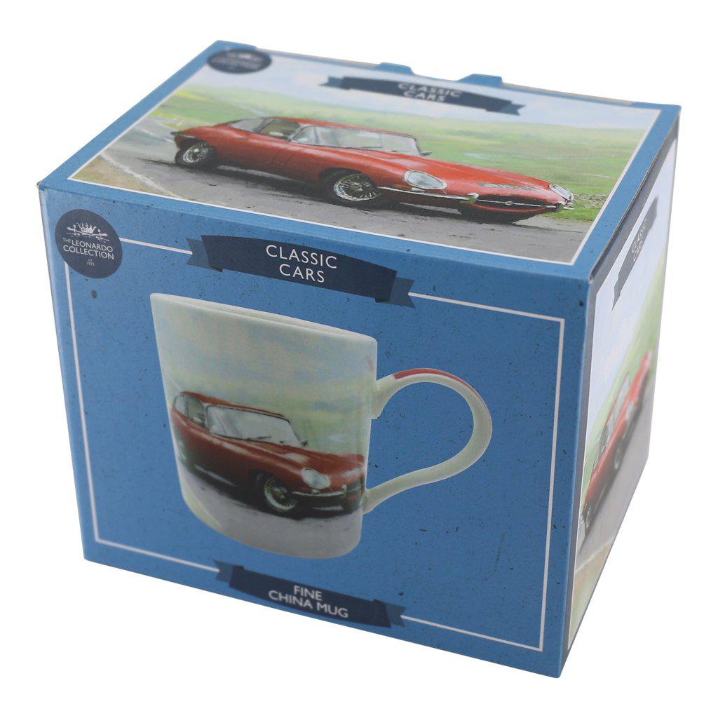 Jaguar E Type Mug Red Classic Car Boxed