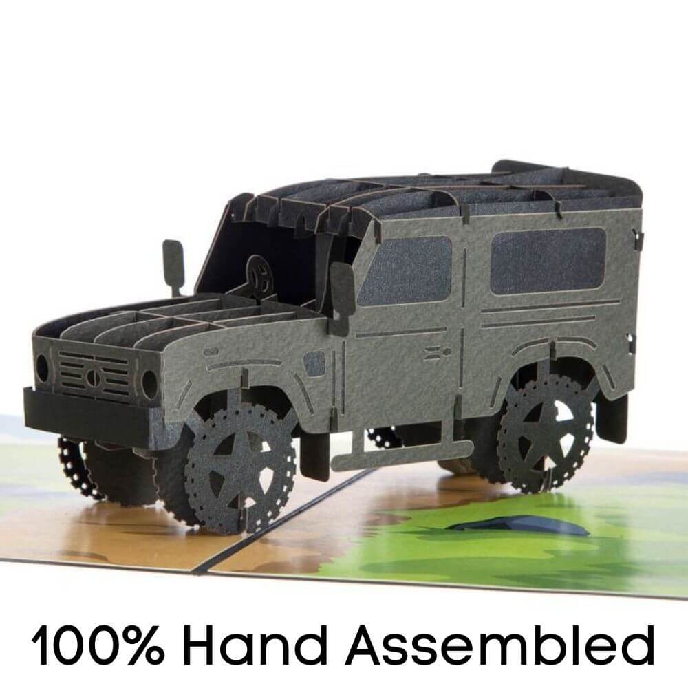 Land Rover Style 'WOW Factor' Pop Up All Occasions Birthday Fathers Day Card