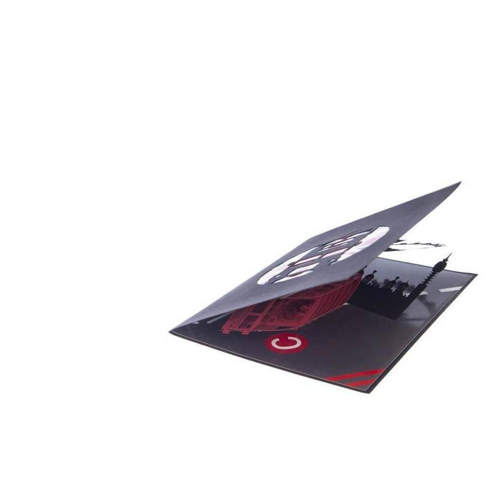 London Double Decker Red Bus Pop Up 3D Greetings Card