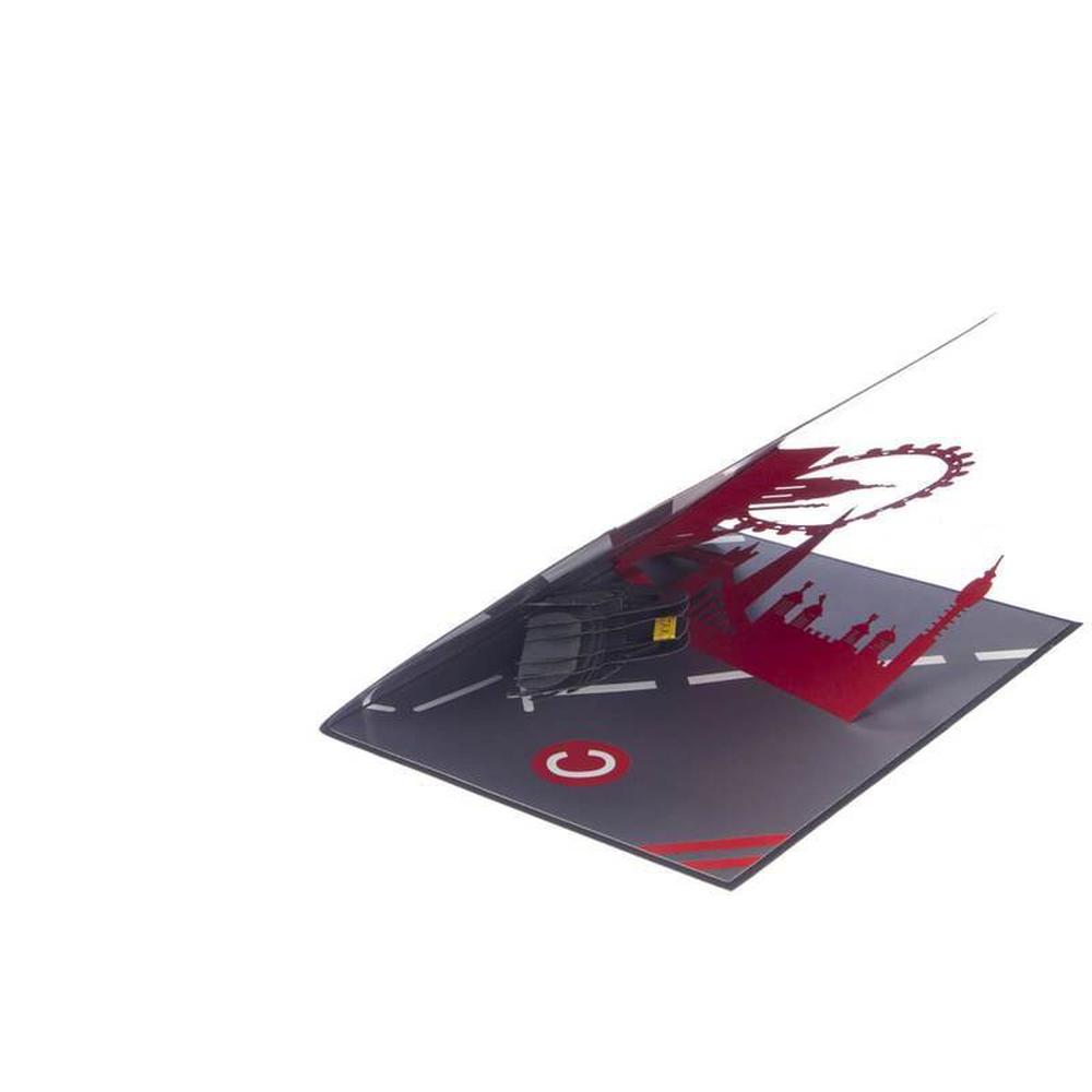 London Taxi Black Cab Pop Up 3D Greetings Card