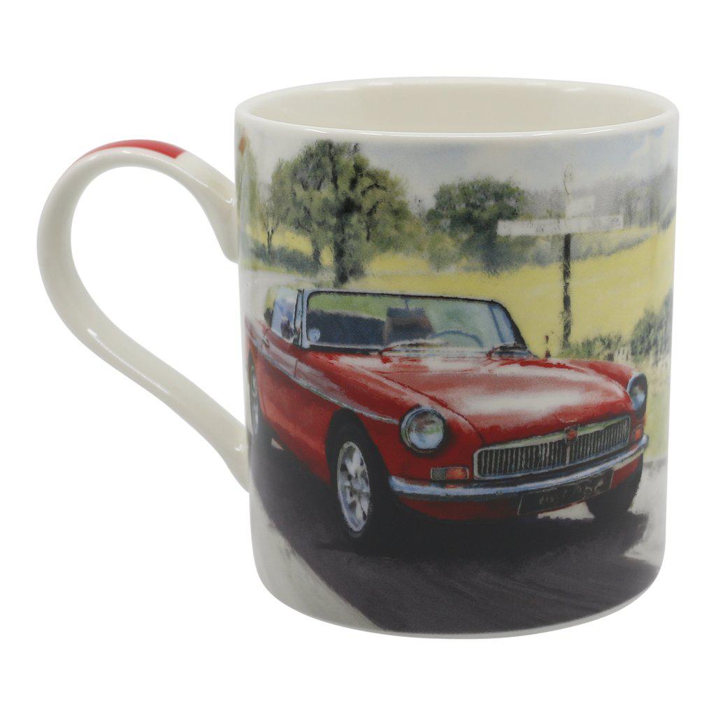 MGB Roadster Mug Red Classic Car Left Side View