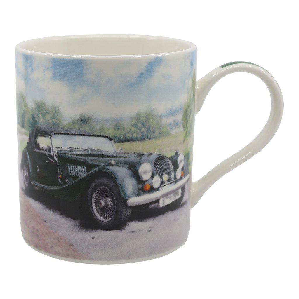 Morgan Plus 4 Mug Green Classic Car Right Side View