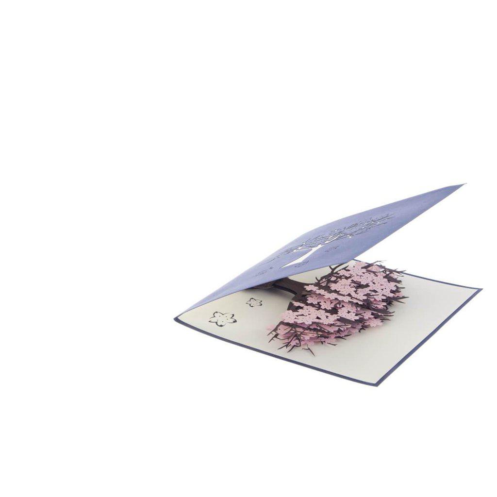 Pink Cherry Blossom Tree 3D Pop Up Valentines Birthday or Mothers Day Card