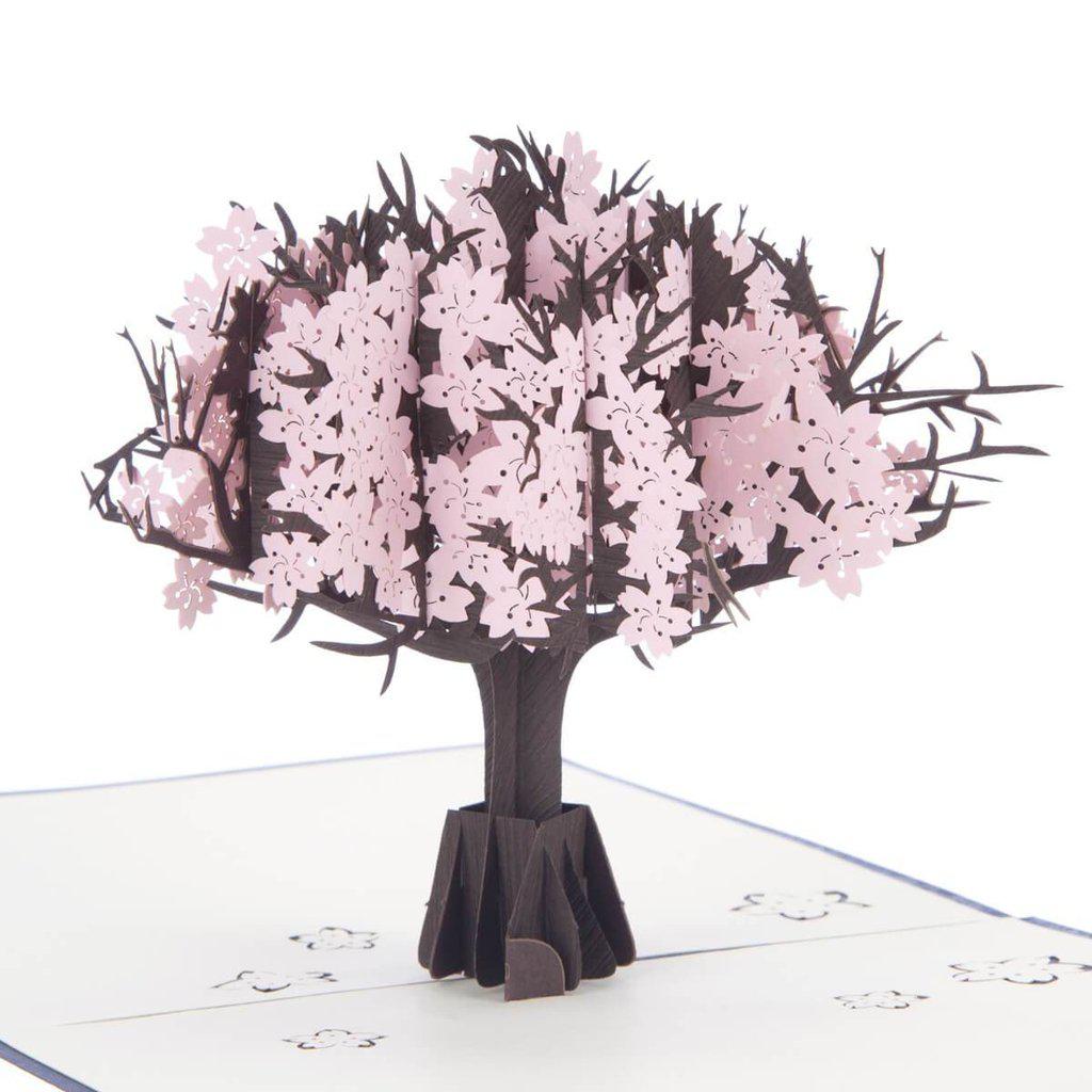 Pink Cherry Blossom Tree 3D Pop Up Valentines Birthday or Mothers Day Card