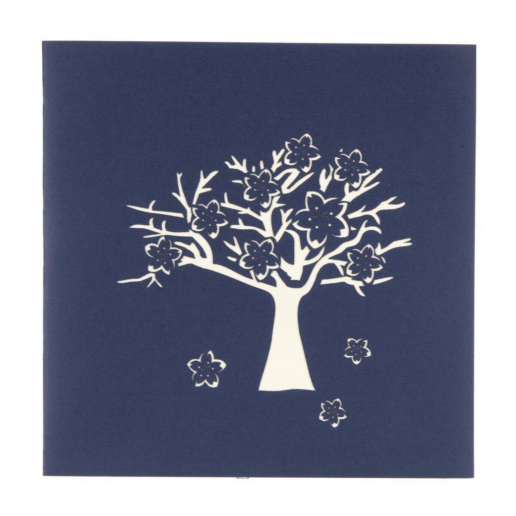 Pink Cherry Blossom Tree 3D Pop Up Valentines Birthday or Mothers Day Card