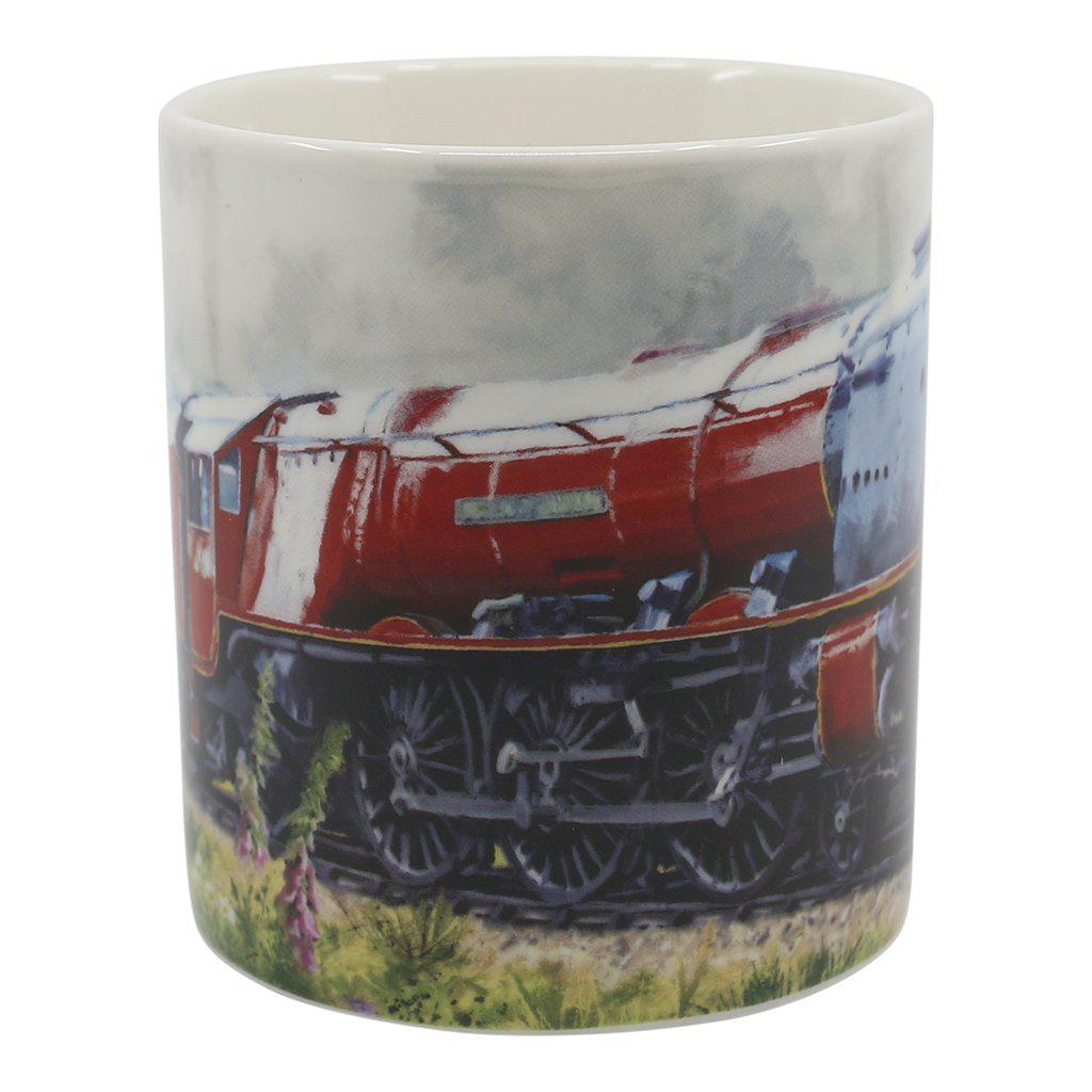 Red Steam Train Locomotive Mug Centre View