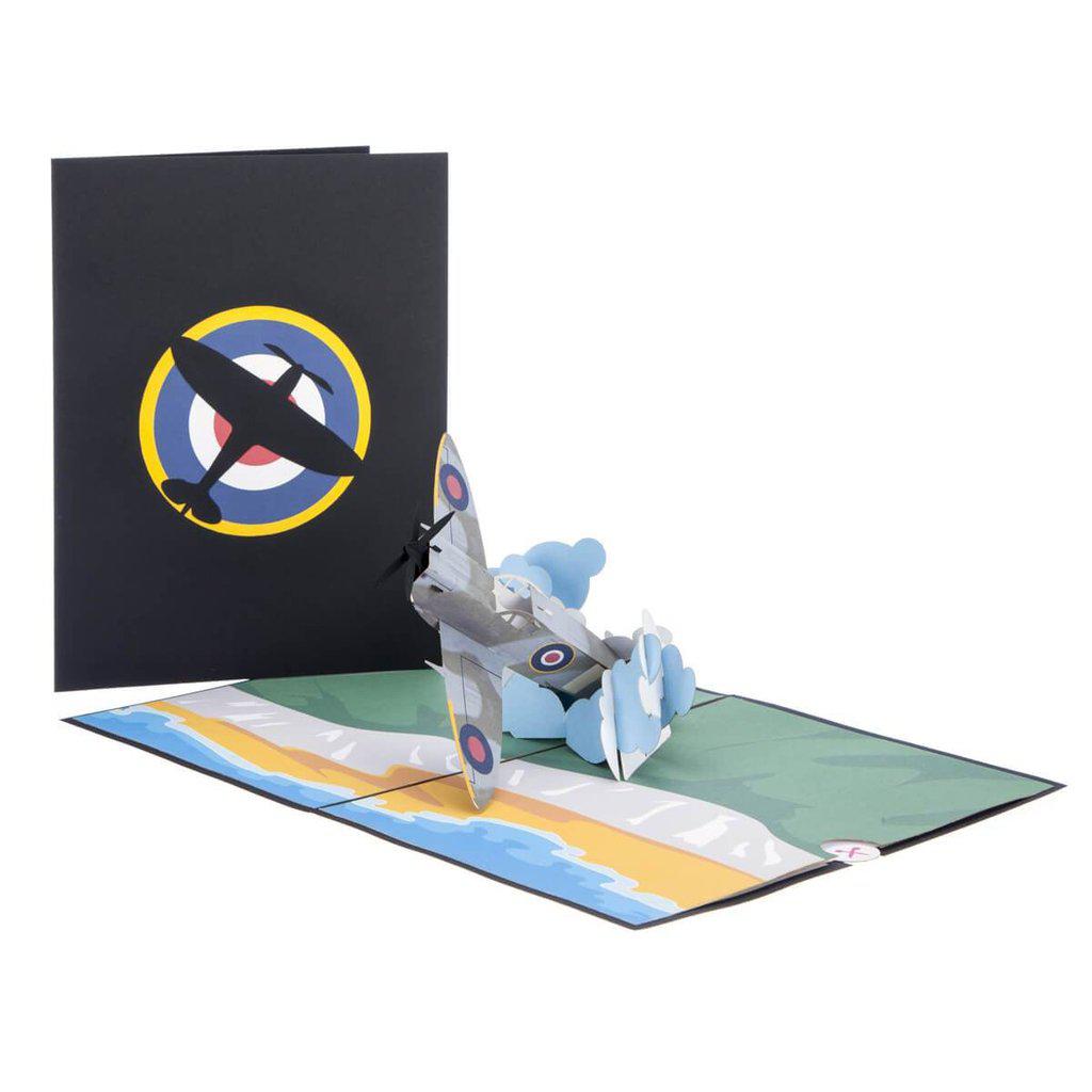 Spitfire Fighter Plane 3D Pop Up Greetings Card