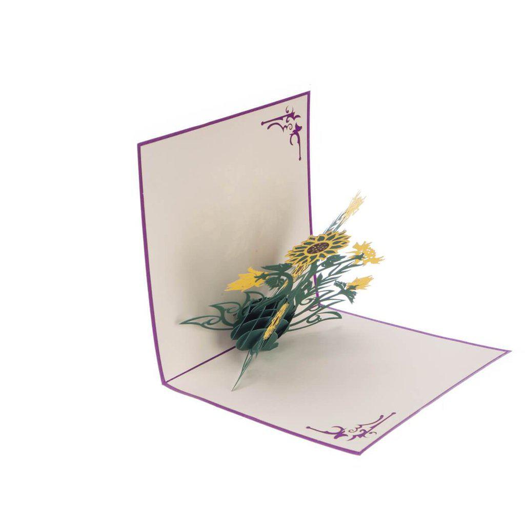 Sunflower Handmade 3D Pop Up Birthday Mothers Day Card
