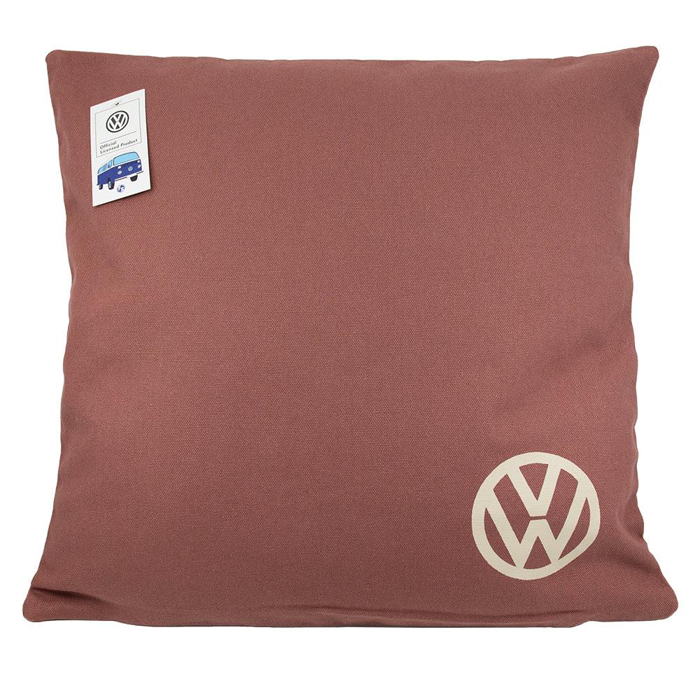 VW Logo Cushion Cover Premium Canvas Volkswagen Officially Licensed