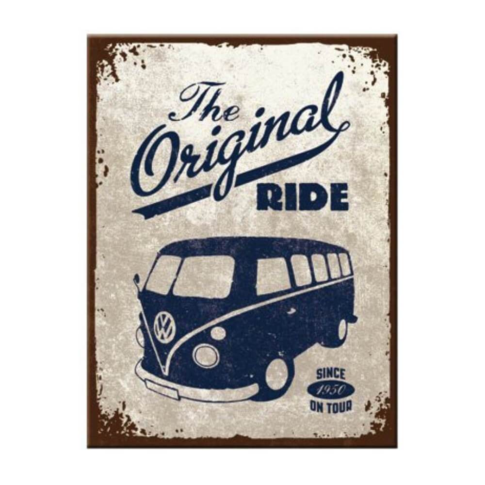 VW T1 Camper Van The Original Ride Split Screen Metal Magnet