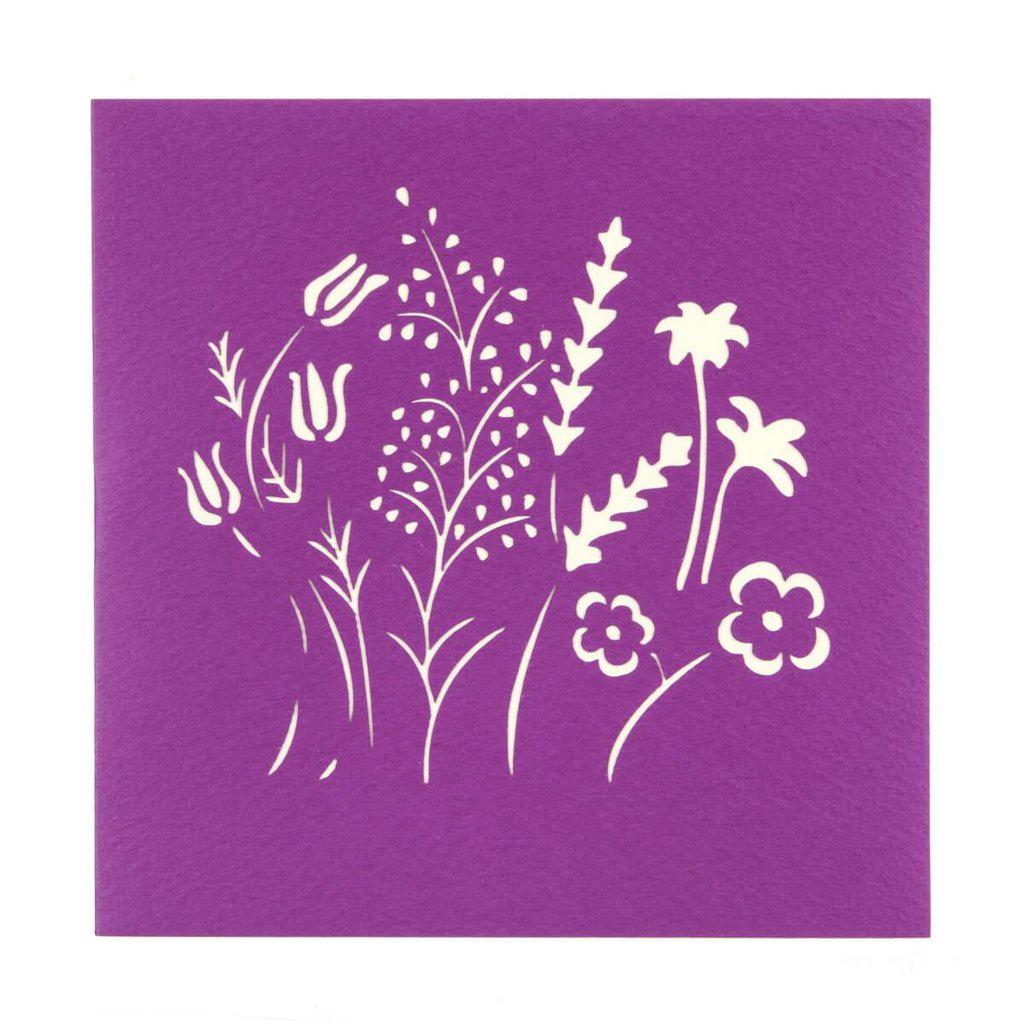 Handmade Wild Flowers 3D Pop Up Birthday Mothers Day Card