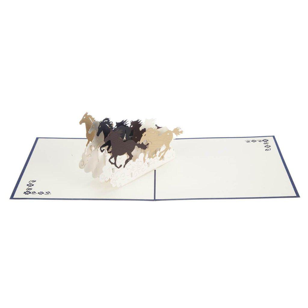 Wild Horses 3D Pop Up Greetings Card