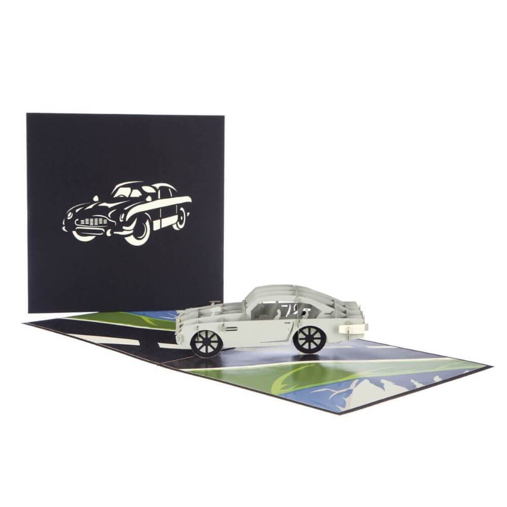 Aston Martin DB5 3D Pop Up Birthday Christmas Greetings Card