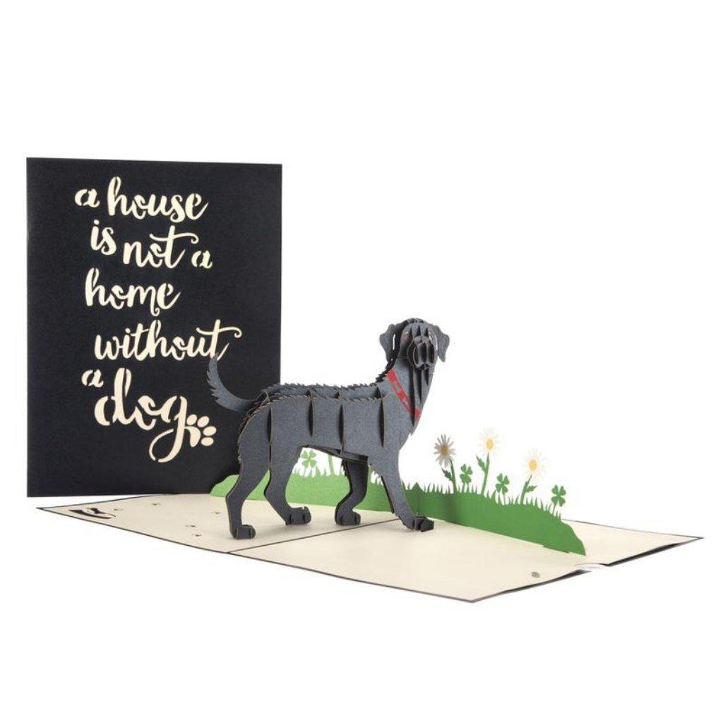 Black Labrador Handmade 3D Pop Up Birthday Card