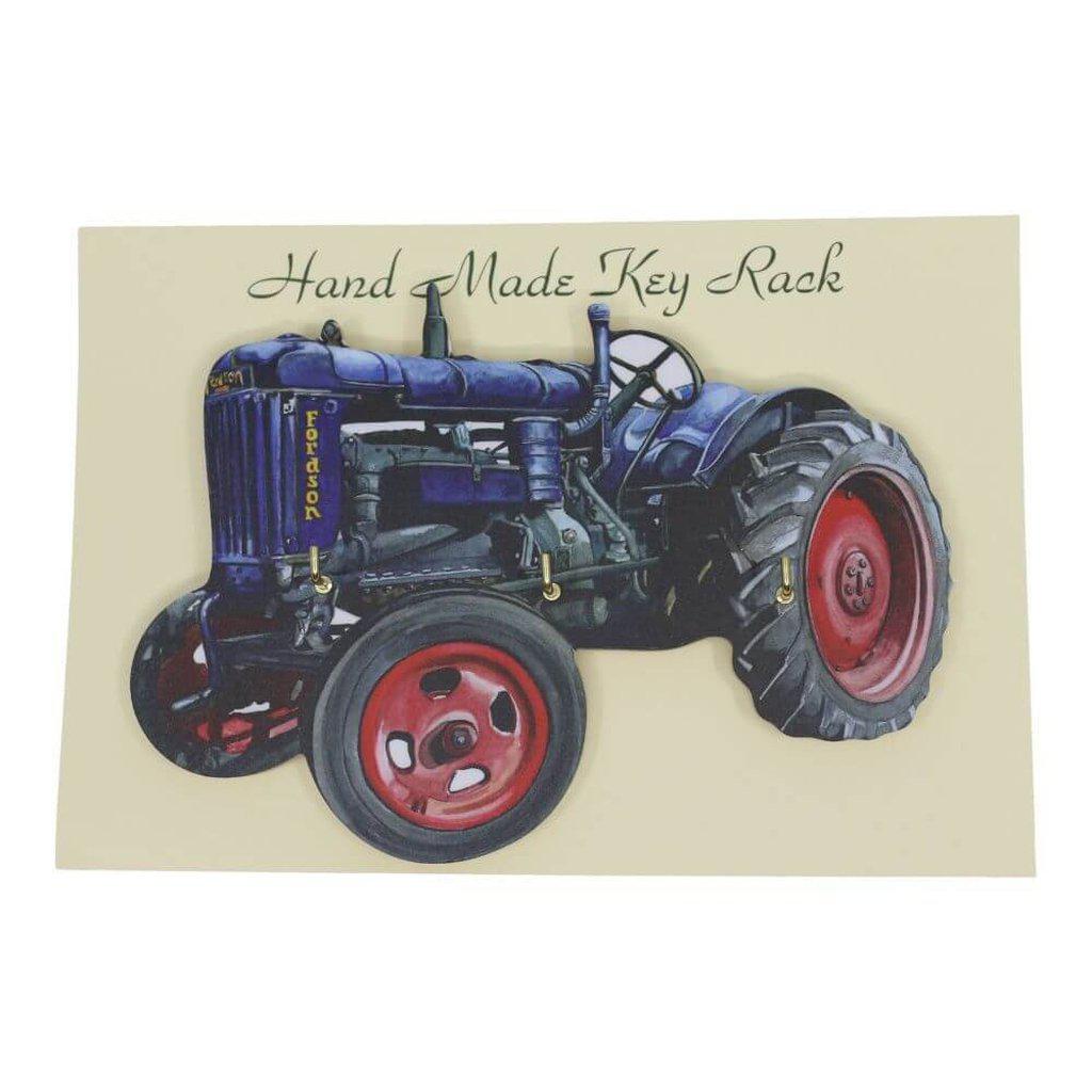 Blue Fordson Tractor Hand Made Key Rack