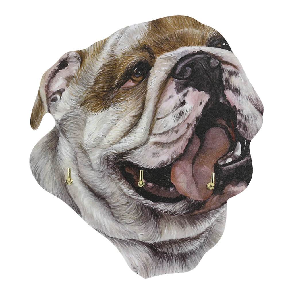 Bulldog Handmade Wooden Key Rack