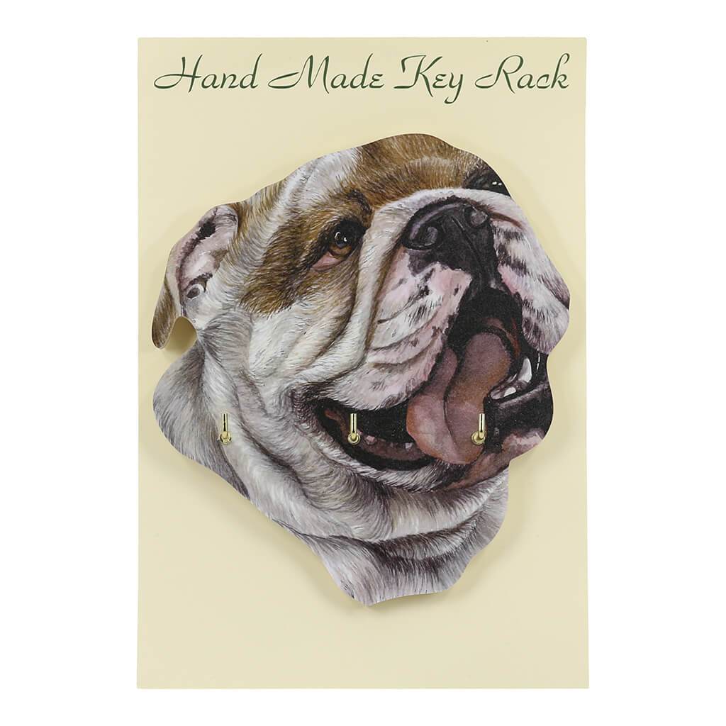 Bulldog Handmade Wooden Key Rack