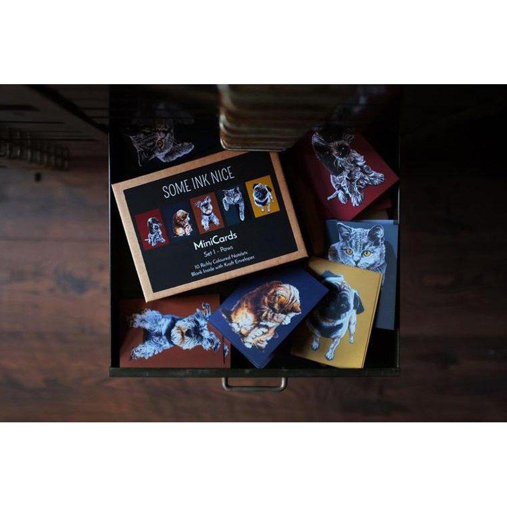Cat Dog & Kitten Mini Thank You Note Card Gift Box Set-Gifts Made Easy