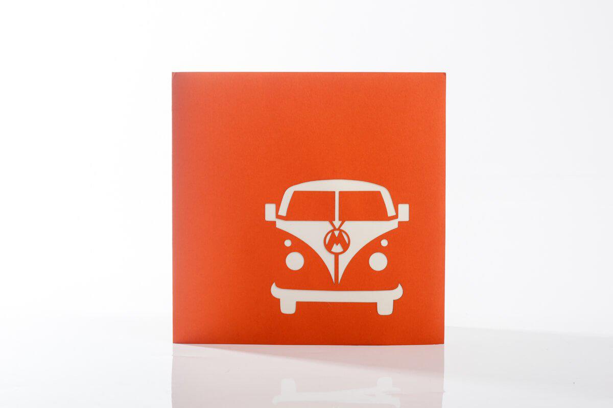 VW Campervan 3D Pop Up Birthday Christmas Greetings Card by Cardology