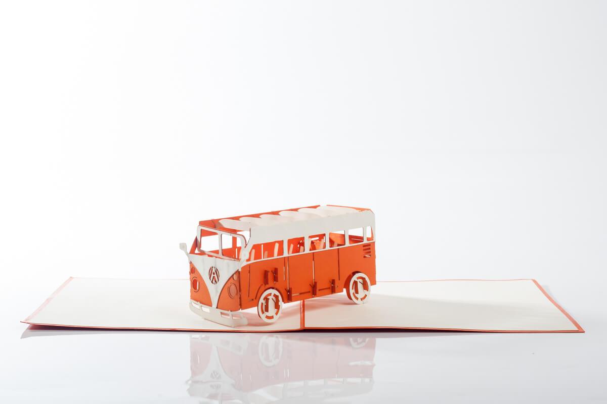 Campervan 3D Pop Up Birthday Christmas Greetings Card by Cardology Inside