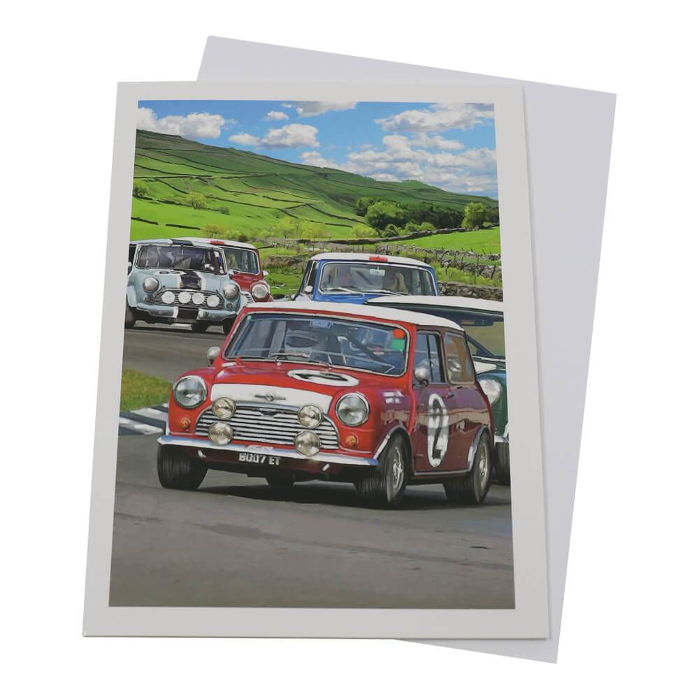 Classic Mini Racing Birthday Card