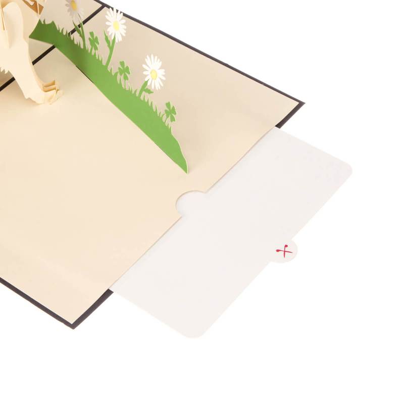 Cream Yellow Labrador Handmade 3D Pop Up Birthday Card
