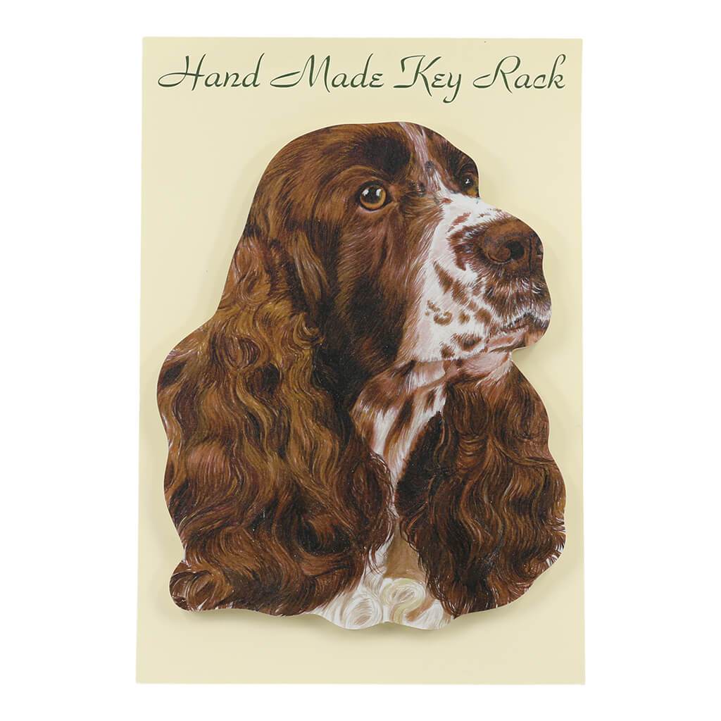 English Springer Spaniel Dog Handmade Wooden Key Rack