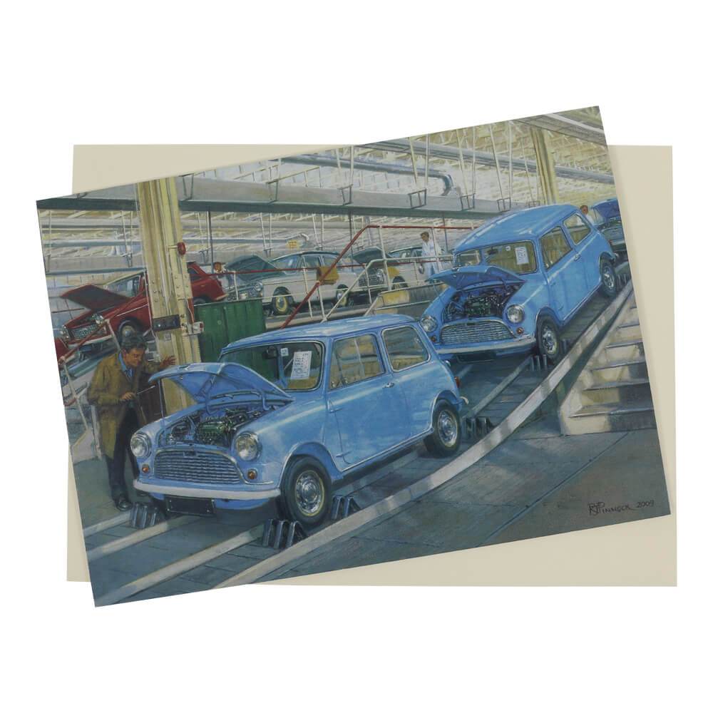 First Minis At Longbridge Factory 1959 Birthday Card