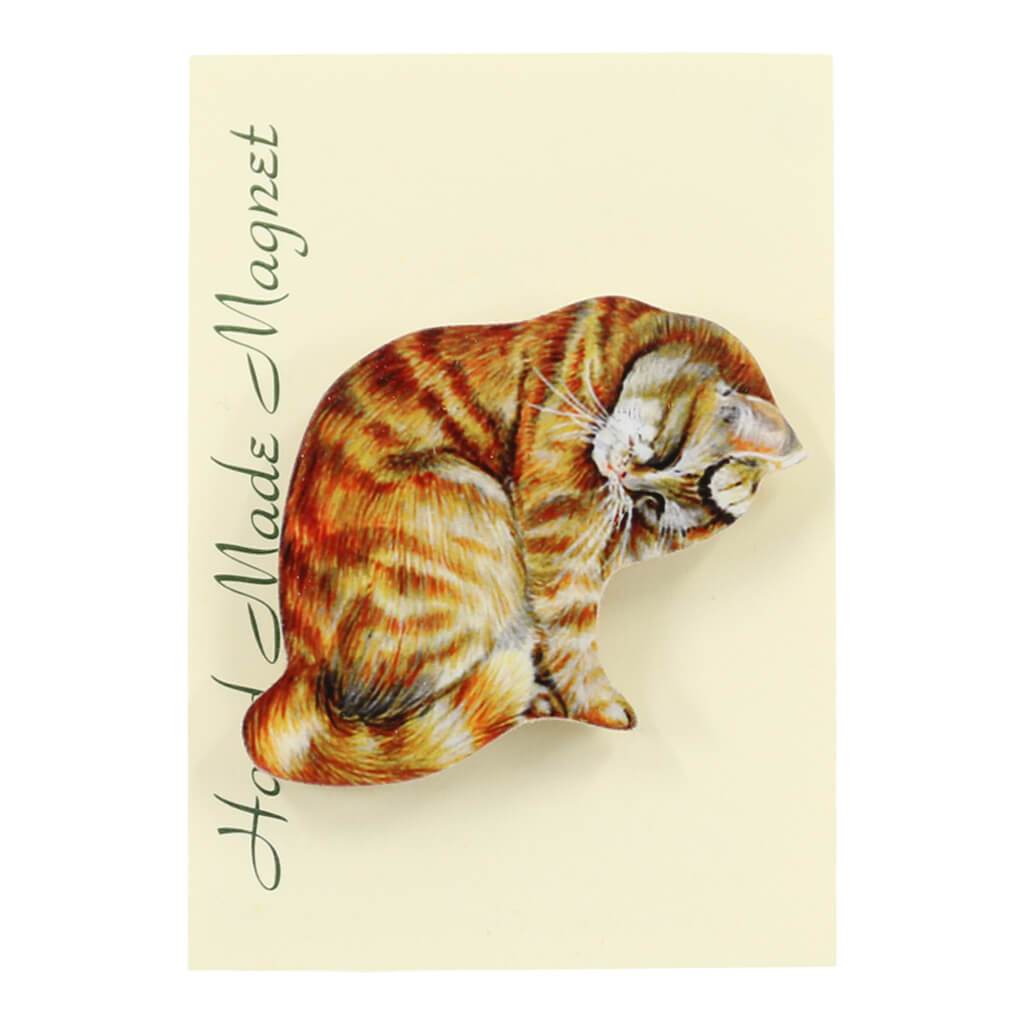 Ginger Tom Cat Handmade Fridge Magnet