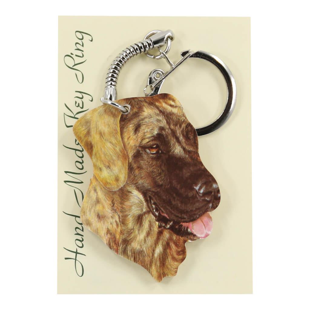 Great Dane Dog Handmade Wooden Keyring