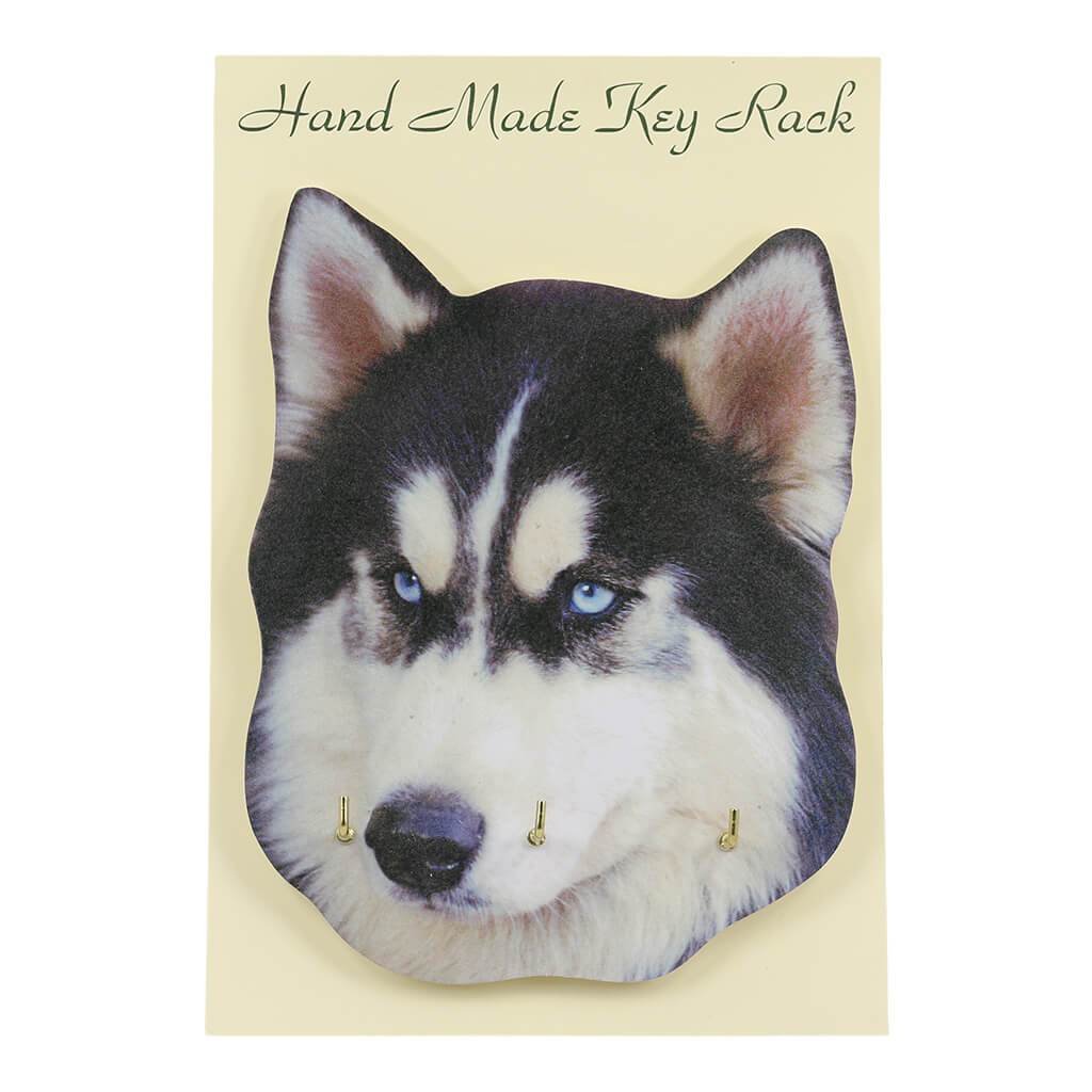 Husky Dog Handmade Wooden Key Rack