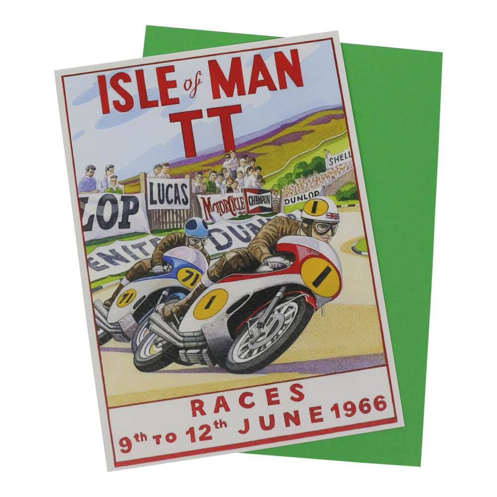 Isle Of Man TT Motorcycle Racing Birthday Card