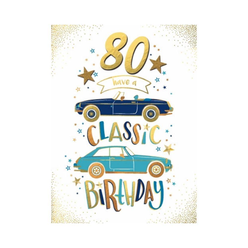 MGB Classic Car 80th Birthday Card