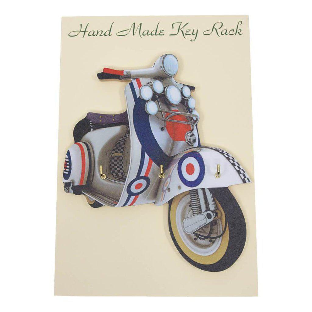 Hand Made Vespa Mod Scooter Key Rack Wooden In Gifts Presents Packaging