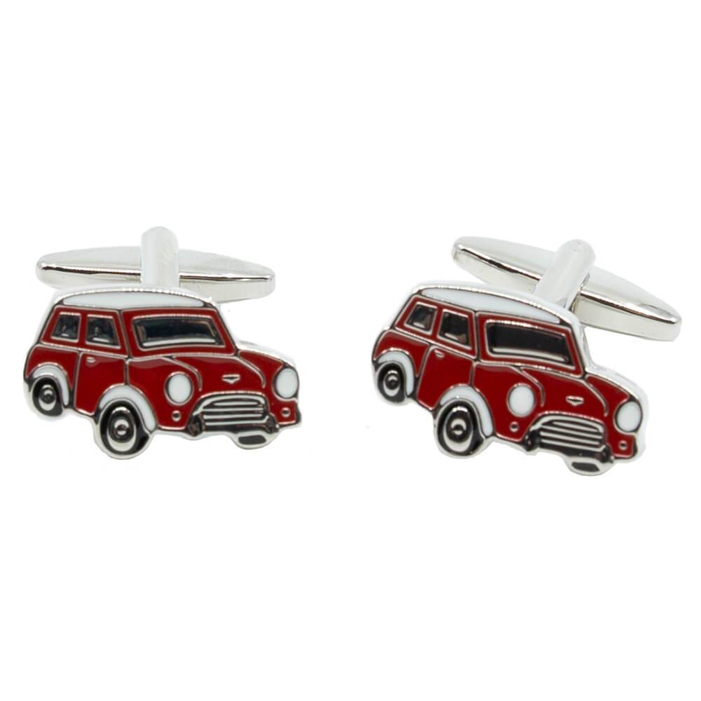 Retro Red Mini Car Cufflinks Gift Present