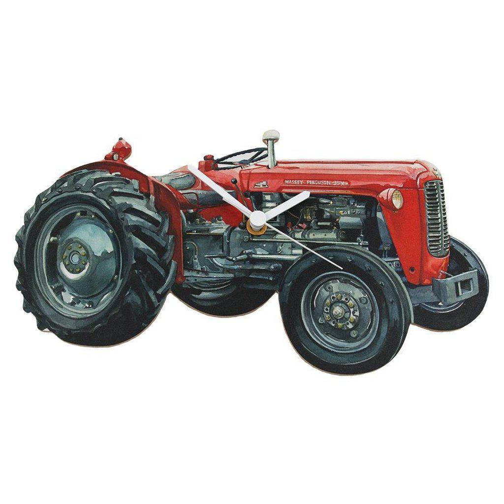 Massey Ferguson 35 Tractor Clock Classic Red Wooden Wall Clock Gift Present