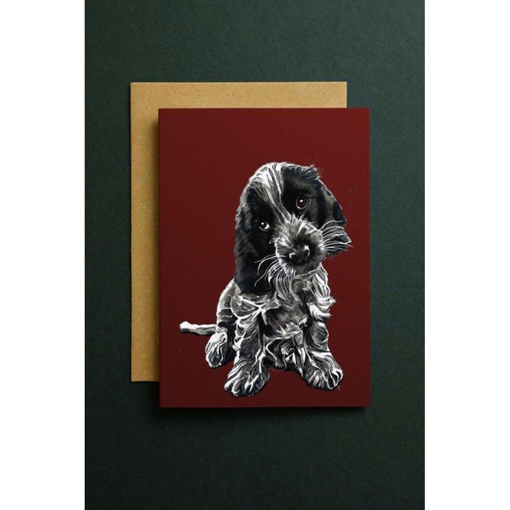 Rosie The Cocker Spaniel Dog Art Greetings Card For All Occasions-Gifts Made Easy