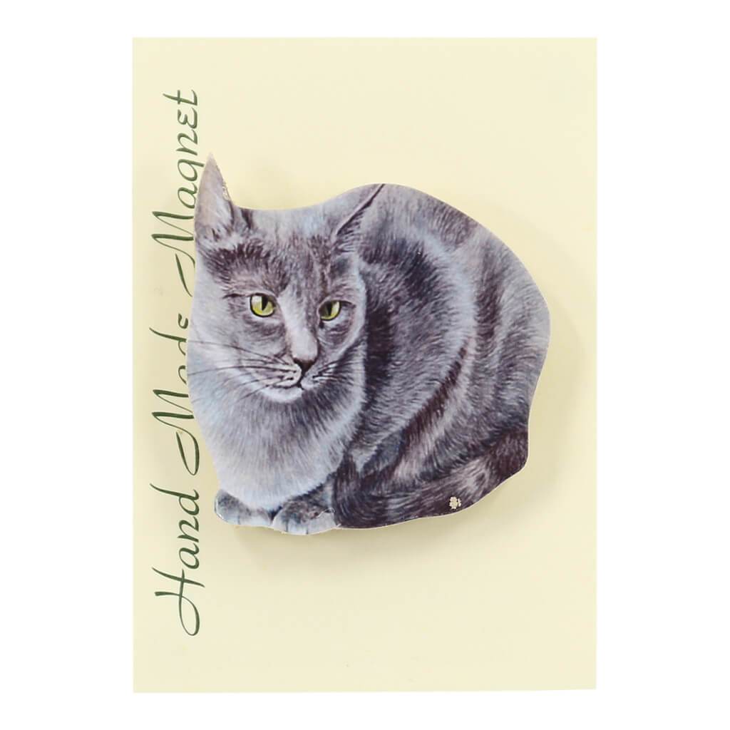 Russian Blue Cat Handmade Fridge Magnet