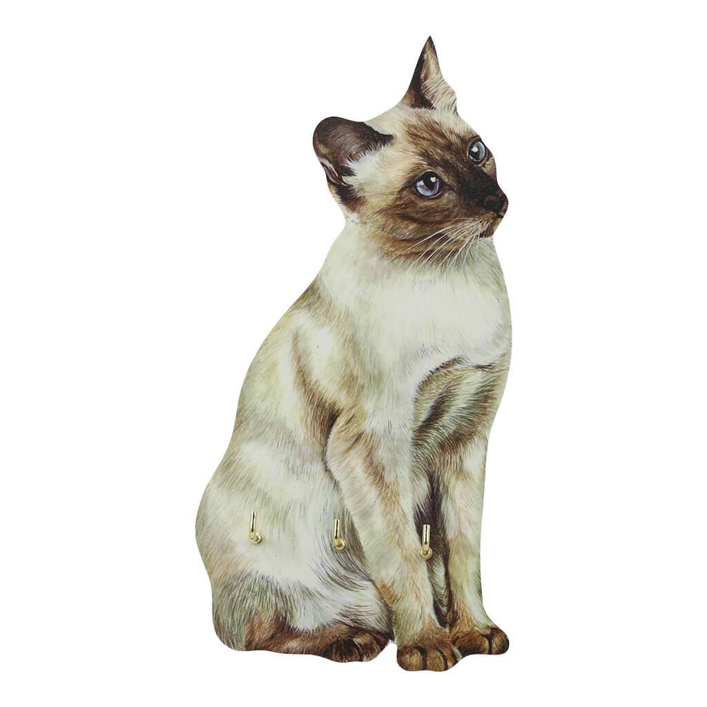 Siamese Cat Handmade Wooden Key Rack