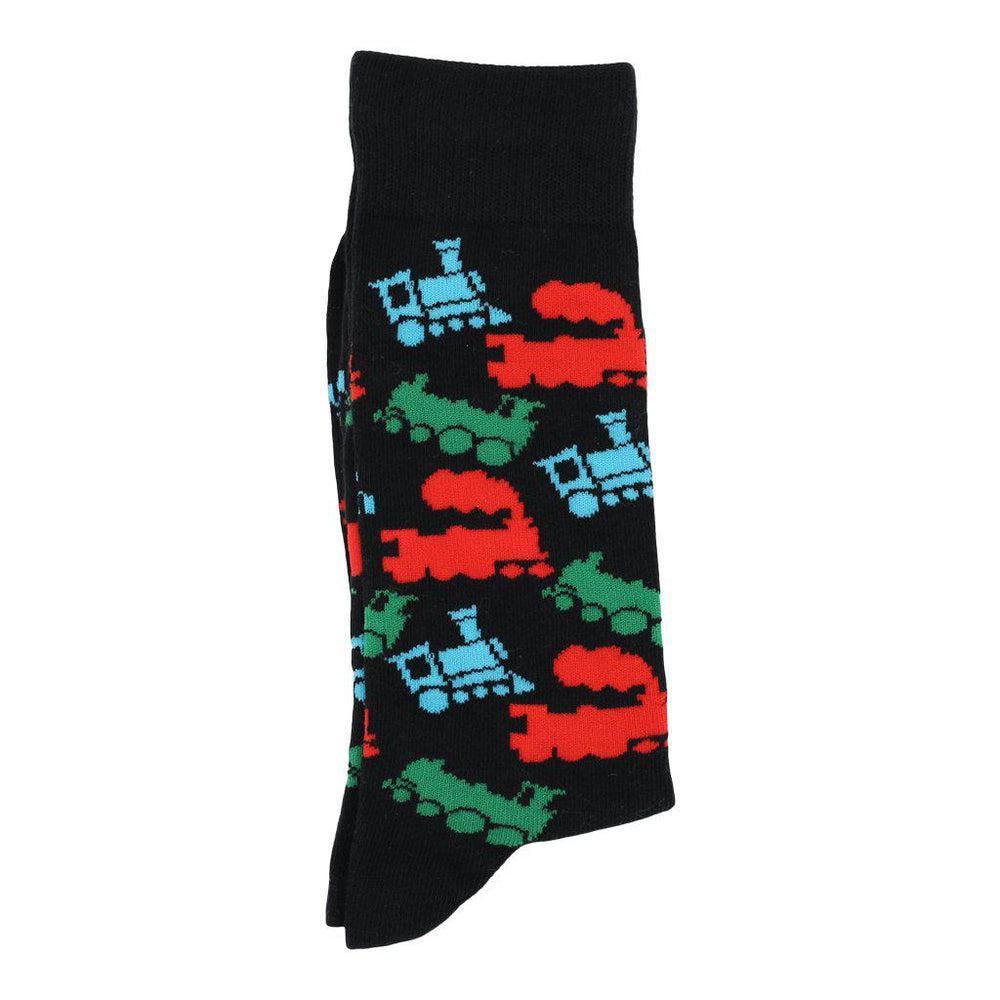 Colourful Steam Trains Cotton Rich Socks 6-11