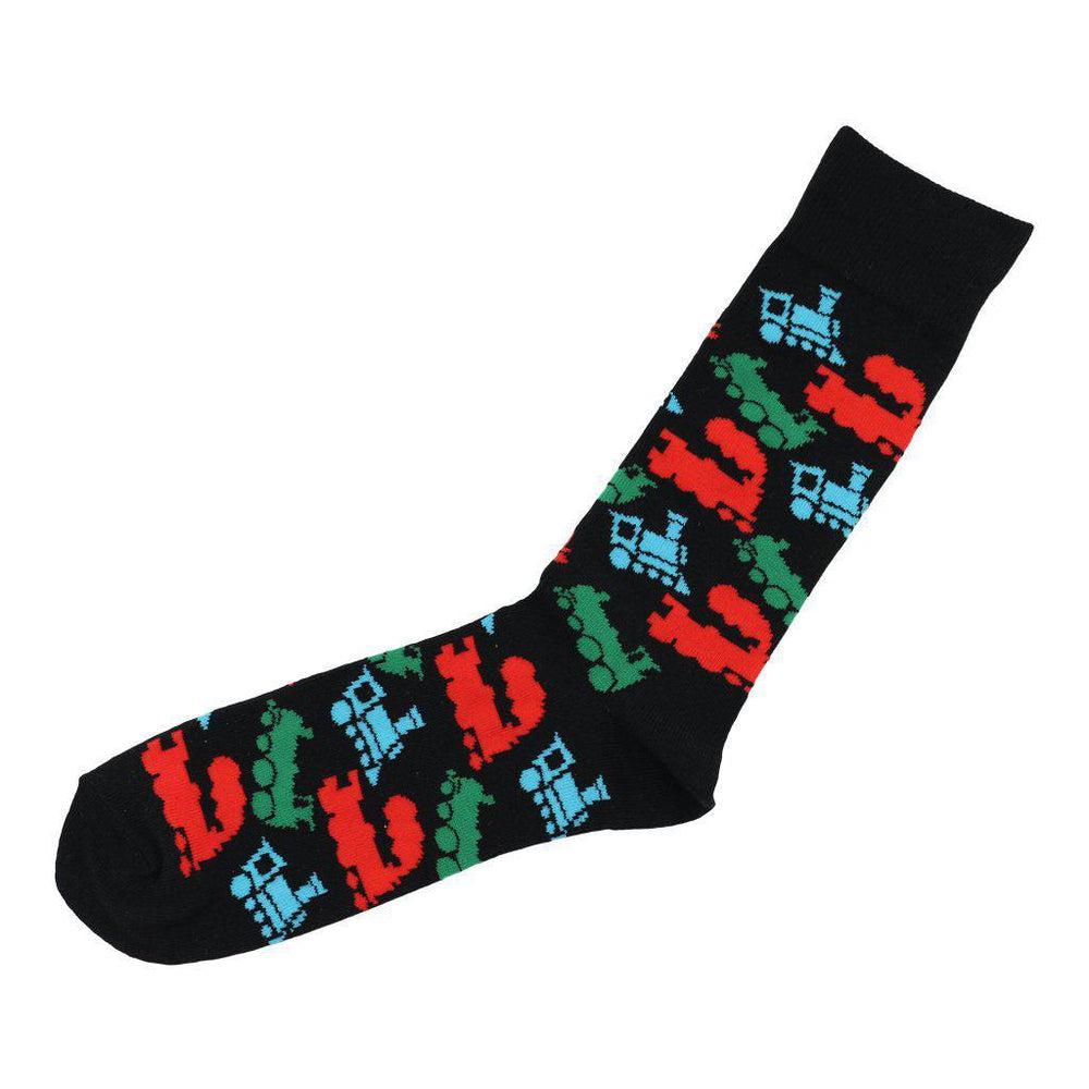 Colourful Steam Trains Cotton Rich Socks 6-11