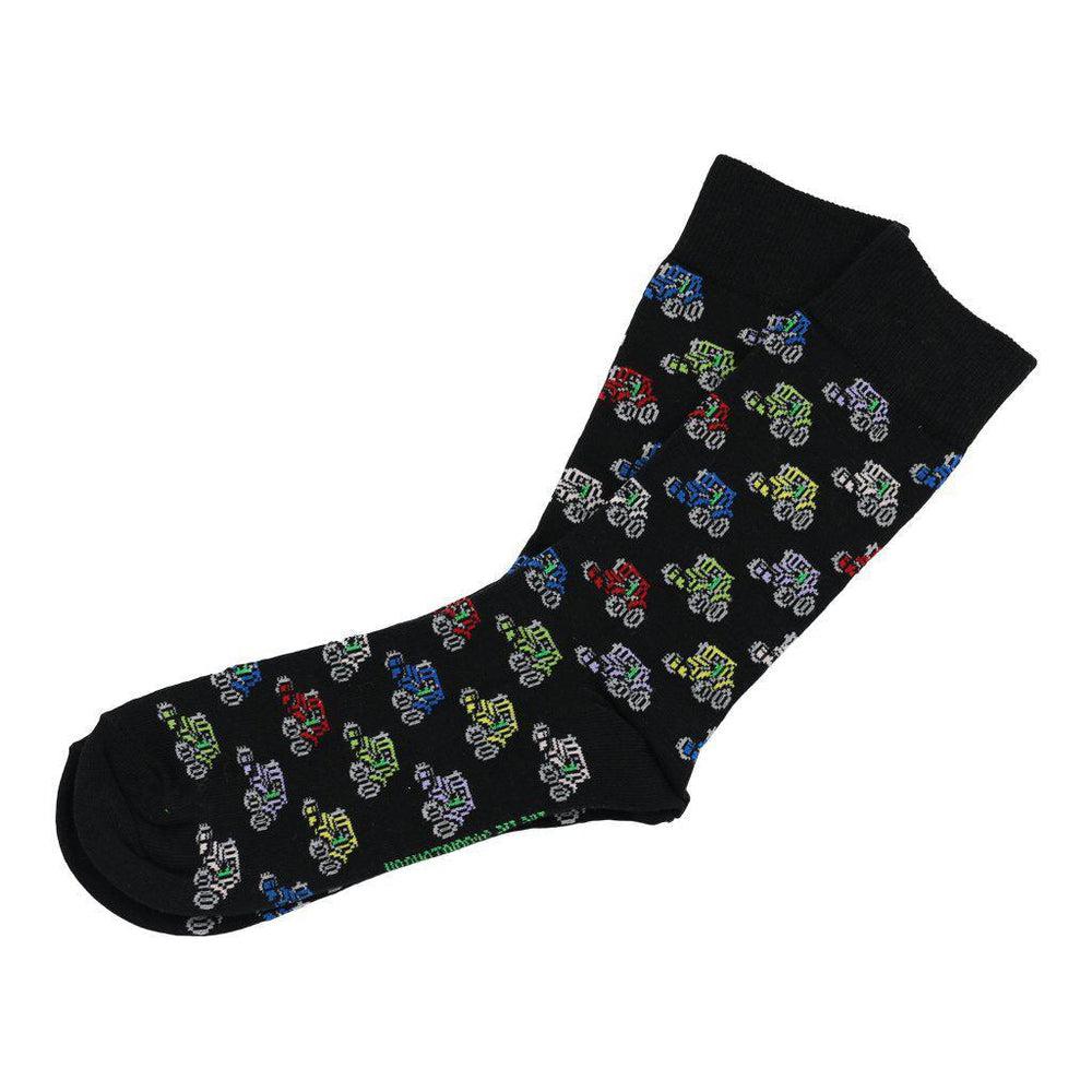 Coloured Tractors Cotton Rich Socks 6-11 Pair